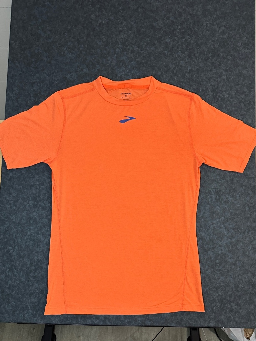 Brooks High Point Short Sleeve Orange Running Shirt Size Medium